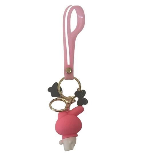 Hello Kitty Keychain Bag Charm‎ Wristlet Pink Anime NEW - Picture 3 of 5